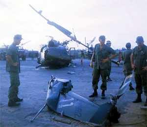 A Rotor Strike during a drifting take-off from the ramp, Sept-1969-2