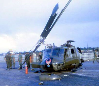 A Rotor Strike during a drifting take-off 