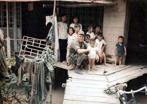 Paul Shoenstein & Evan Pinther visiting Op and her family 1969