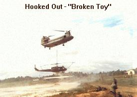 Broken Chopper being Hooked Out